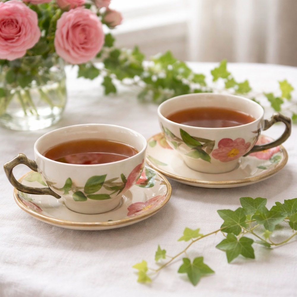 Franciscan Desert Rose Teacup & Saucer Set – Wedgwood England (2)